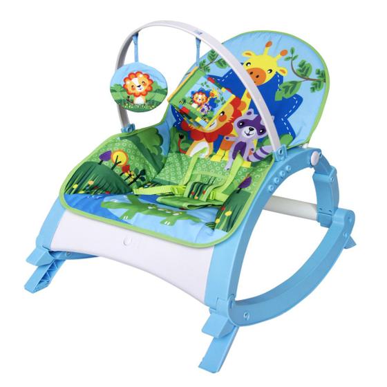 Imagem de Cadeira de Balanço para Bebê Color Baby Musical Azul 20Kg