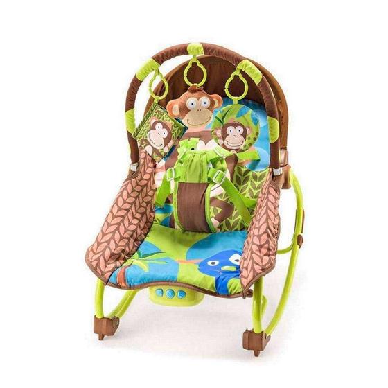 Imagem de Cadeira de Balanço para Bebês 0-20Kg Macaco Multikids Baby - BB365