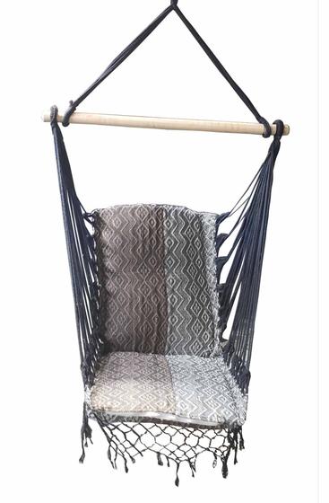 Imagem de Cadeira De Balanço Rede De Descanso Suspensa Luxo Algodão