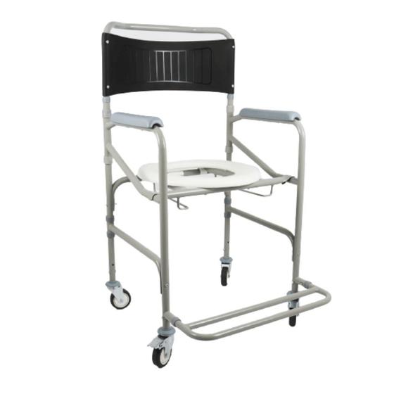 Imagem de Cadeira de Banho Dobrável em Aço para 120 kg modelo D40 - Dellamed