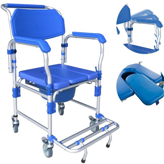 Cadeira de Banho para Idoso Higiênica Geriátrica 150kg D60 Dellamed Menor preço em Cadeira de Banho para Idoso Higiênica Geriátrica 150kg D60 Dellamed