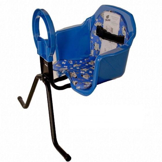 Imagem de Cadeira De Bicicleta Bike Dianteira Frontal Cadeirinha Luxo Azul Oferta - Pojda