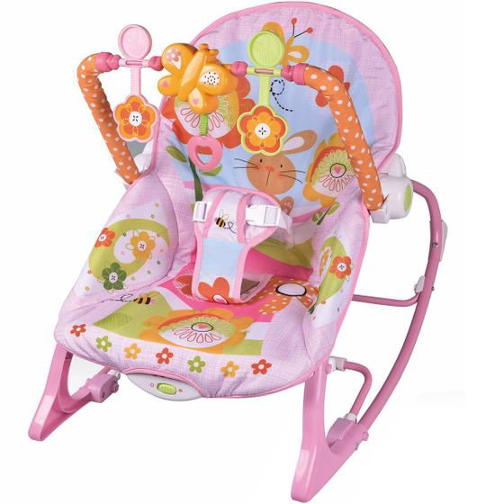 Imagem de Cadeira de Descanso Bebê Balanço com Vibração e Som Móbile com Bichinhos Infantil Importway