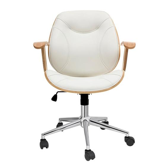 Cadeira de Escritório Diretor Giratória Antonella Branca - Mobly Imagem de Cadeira de Escritório Diretor Giratória Antonella Branca