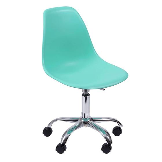 Menor preço em Cadeira de Escritório Eames Eiffel Giratória - Verde Tiffany