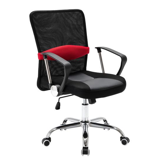 Cadeira De Escritório Executiva Com Tela Mesh Trevalla TL-CDE-42-1 Toronto Preta/Vermelha Menor preço em Cadeira De Escritório Executiva Com Tela Mesh Trevalla TL-CDE-42-1 Toronto Preta/Vermelha