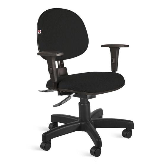 Cadeira de Escritório Executiva Ergonômica com braços N17 ABNT Tecido Preto Qualiflex Menor preço em Cadeira de Escritório Executiva Ergonômica com braços N17 ABNT Tecido Preto Qualiflex