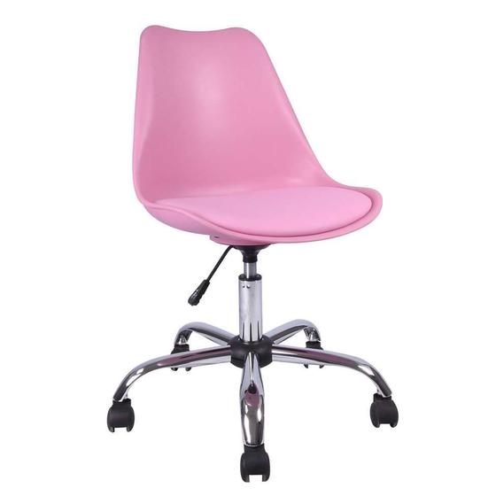Cadeira de Escritório Giratória Eames Rosa Menor preço em Cadeira de Escritório Giratória Eames Rosa