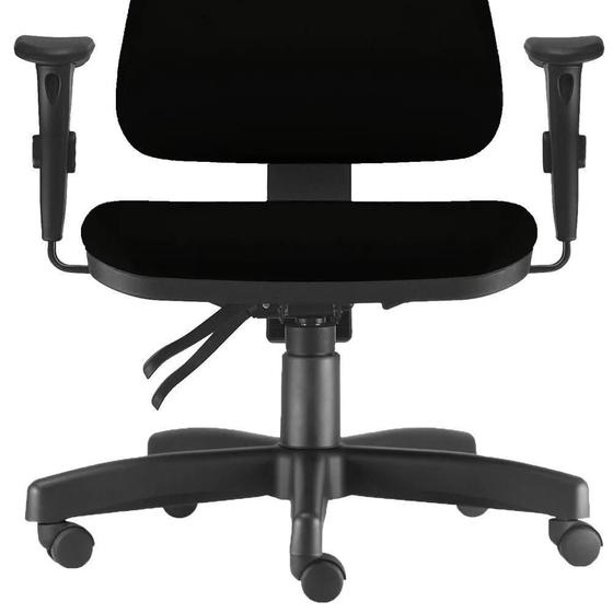 Imagem de Cadeira de Escritório Giratória Executiva Ergonômica Sky Tecido Sintético Preto - Lyam Decor