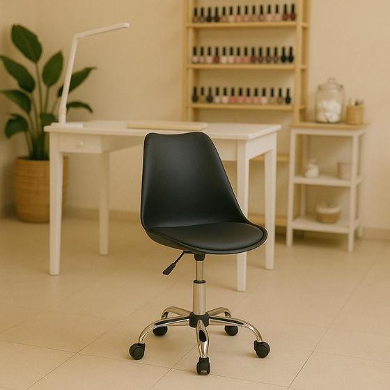 Imagem de Cadeira de Escritório Giratória Preta Saarinem Office com Regulagem de Altura