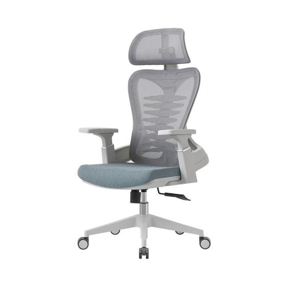 Imagem de Cadeira de Escritório Presidente Bio Ergonômica com Suporte Lombar e Cabeça, Ajustável Sistema Relax Suporta 150kg para Escritório Home Office