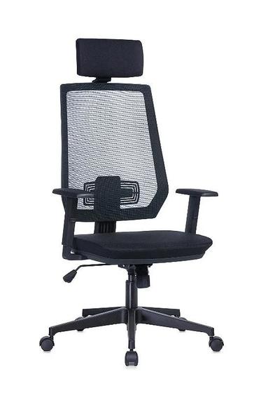 Imagem de Cadeira de Escritório Presidente Ergonômica com Apoio de Cabeça MultiTela Tecido Preto