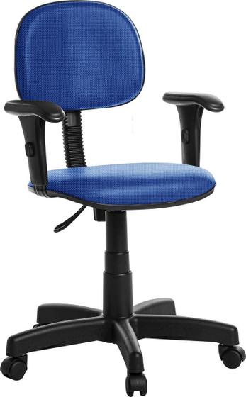 Imagem de Cadeira De Escritório Secretaria Com Braço Azul Rj