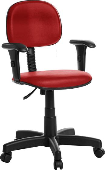Imagem de Cadeira De Escritório Secretaria Com Braço Rv Vermelho