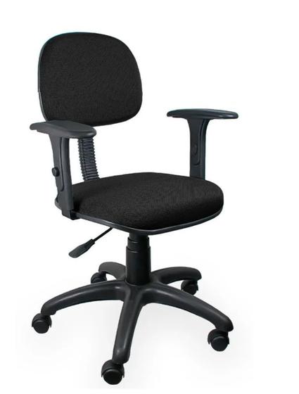 Cadeira de Escritório Secretária Giratória com braço regulável Gatilho Tecido Qualiflex Menor preço em Cadeira de Escritório Secretária Giratória com braço regulável Gatilho Tecido Qualiflex