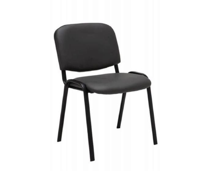 Imagem de Cadeira de Espera - Base Preta com Estrutura de Metal - Assento Estofado na Cor Preta - Tamanho 55x43x80x43cm + 2% OFF no Frete