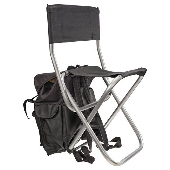 Imagem de Cadeira de ferro dobrável com encosto e mochila