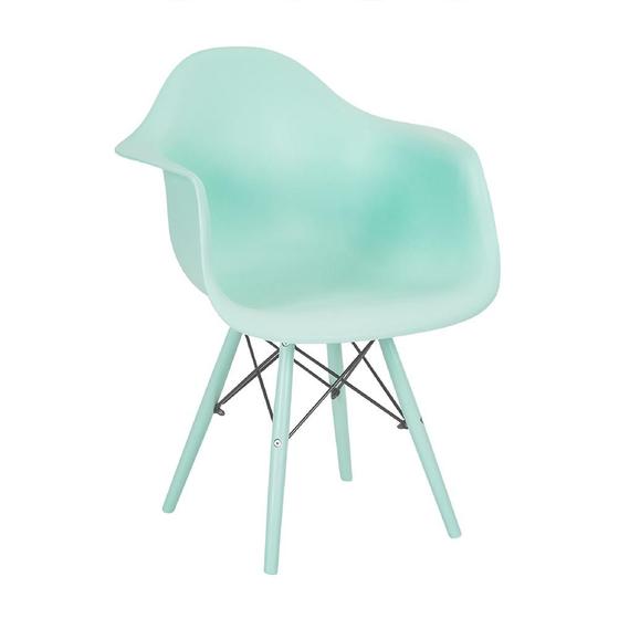 Imagem de Cadeira de Jantar com Braço Eames Eiffel Azul Tiffany Color