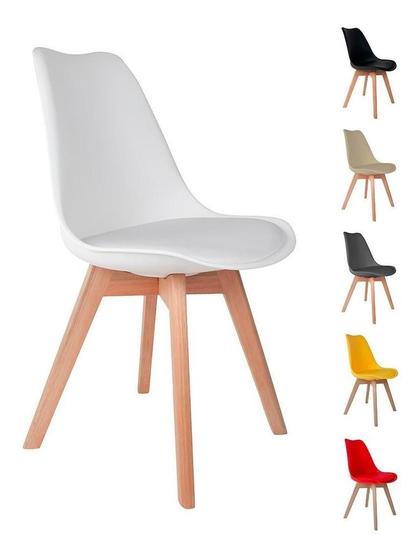 Imagem de Cadeira De Jantar Cozinha Empório Tiffany Saarinen Base Wood