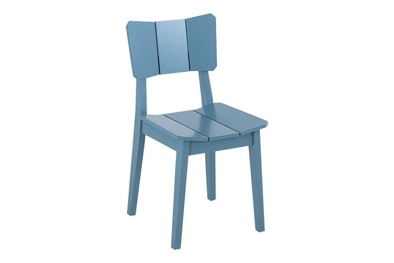 Imagem de Cadeira de Jantar de Madeira Uma Oppa Design - Azul Claro
