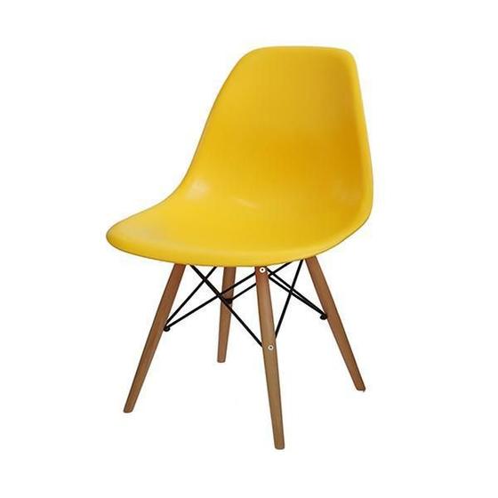 Imagem de Cadeira De Jantar Design Eiffel Charles Eames Dkr Amarelo