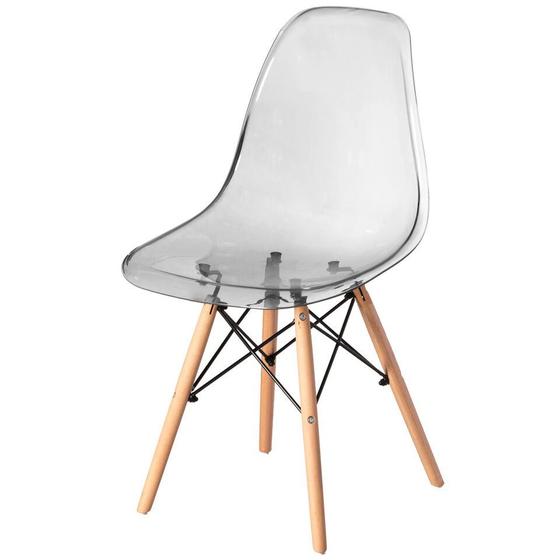 Imagem de Cadeira de jantar Eames Chair em Acrílico na cor Cinza