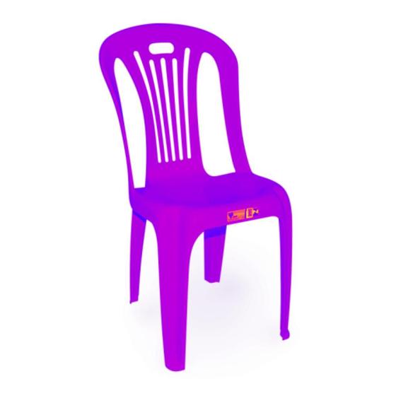 Imagem de Cadeira de Plástico Lara Ibap Sem Braço Bistrô Para Jardim, Eventos e Buffet Capacidade Até 120KG