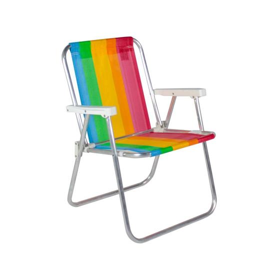 Imagem de Cadeira de praia alta em alumínio dobrável - Belfix