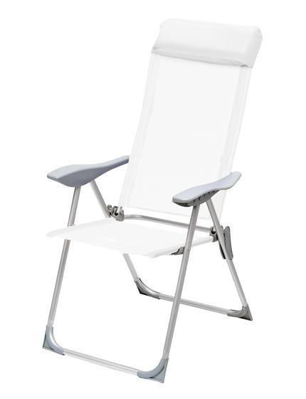 Imagem de Cadeira de praia alumínio 5 posições branca - Bel Lazer