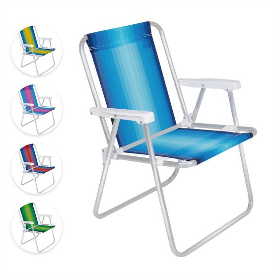 Cadeira de Praia Alumínio Alta Piscina Sortida Oferta Menor preço em Cadeira de Praia Alumínio Alta Piscina Sortida Oferta