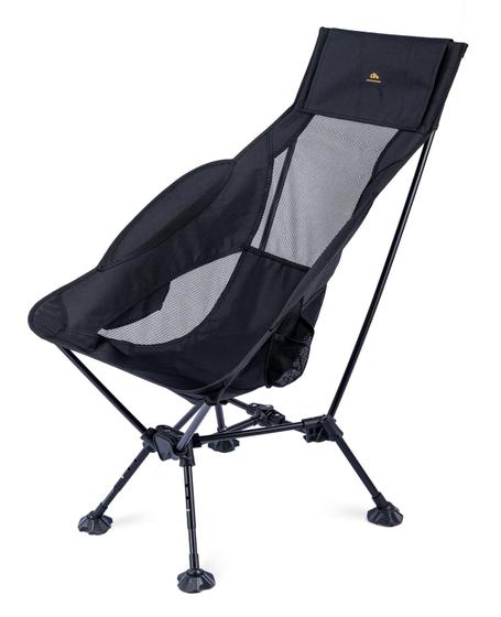 Imagem de Cadeira de praia dobrável para acampamento iClimb Ultralight Compact Black