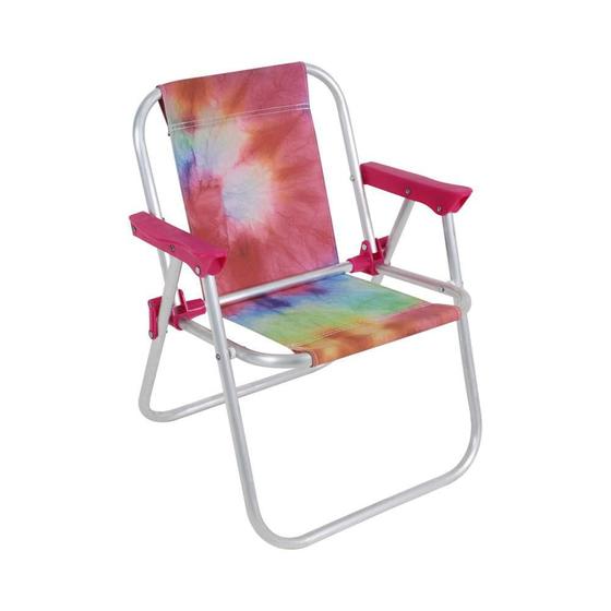 Cadeira De Praia E Piscina Infantil Alumínio Tie Dye Bel Menor preço em Cadeira De Praia E Piscina Infantil Alumínio Tie Dye Bel