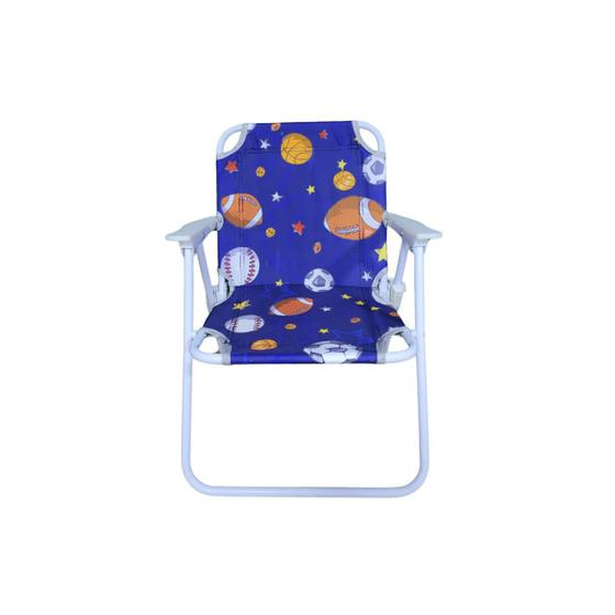 Imagem de Cadeira De Praia Infantil Azul De Oxford 53CM X 25CM X 30CM 