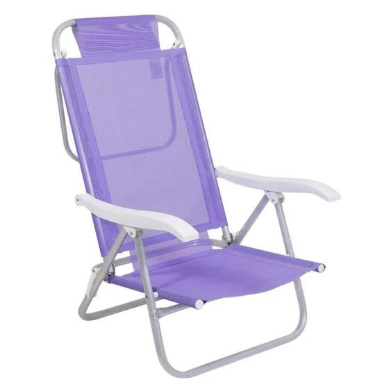 Imagem de Cadeira de Praia Reclinável Belfix - 6 Posições - Alumínio