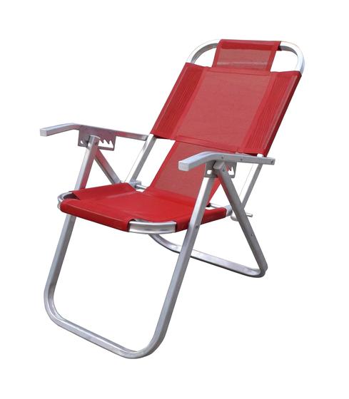 Imagem de Cadeira de Praia Reclinável Grand Ipanema Extra Alta - Vermelha