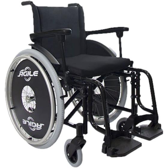 Imagem de Cadeira de Rodas Agile Jaguaribe - Preta - 46cm