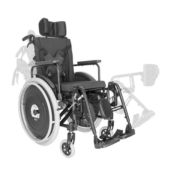 Cadeira de Rodas Alumínio Reclinável MA3R 48cm Preto - Ortomobil Menor preço em Cadeira de Rodas Alumínio Reclinável MA3R 48cm Preto - Ortomobil