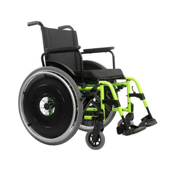 Imagem de Cadeira de Rodas Dobravel MA3E 46cm Verde Fluor Ortomobil