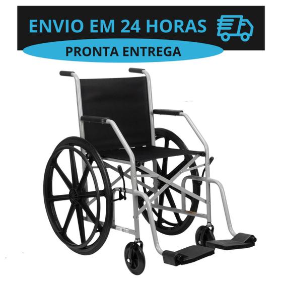 Cadeira de rodas dobravel para até 90kg pneu anti furo Jaguaribe Menor preço em Cadeira de rodas dobravel para até 90kg pneu anti furo Jaguaribe