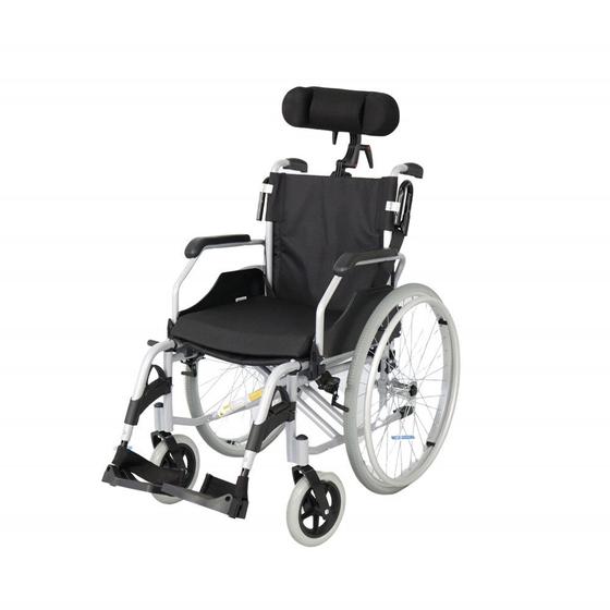 Imagem de Cadeira de Rodas em Alumínio Dobrável D600 com Apoio de Cabeça Dellamed - T46