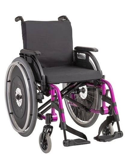 Imagem de Cadeira de Rodas K3  Alumínio Pés Removíveis 40cm Rosa  Pink Ortobras