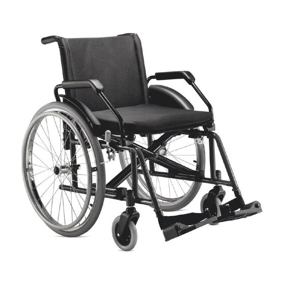 Imagem de Cadeira de rodas poty 50cm preta jaguaribe