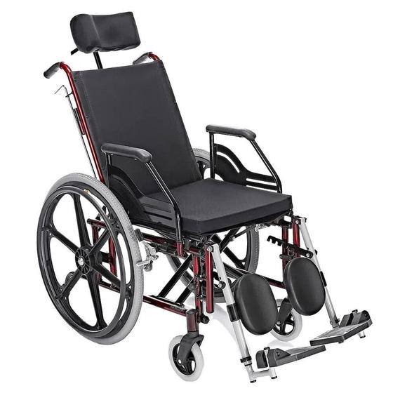 Imagem de Cadeira De Rodas Reclinável Com Elevação Das Pernas Idoso