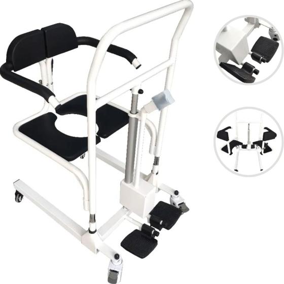 Cadeira de Transferência Multiuso com Elevação Eletrônica até 135 Kg D80 Dellamed Menor preço em Cadeira de Transferência Multiuso com Elevação Eletrônica até 135 Kg D80 Dellamed