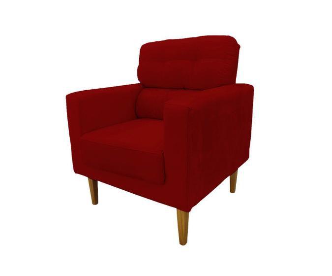 Imagem de Cadeira Decor Luna Quarto Sala Sued Vermelho Bordo - Kimi Design