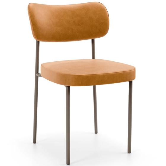 Imagem de Cadeira Decorativa Sala De Jantar Melina Base Arena L02 material sintético Whisky - Lyam Decor