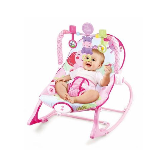 Imagem de Cadeira Descanso Para Bebê Infantil Vibratória Musical Balanço Elefante