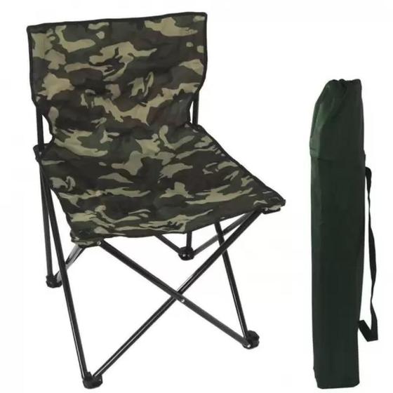 Imagem de Cadeira Dobravel Camping Pesca Camuflada Banqueta Portatil