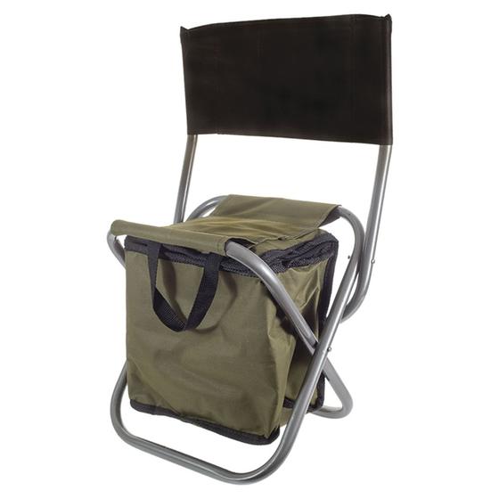 Imagem de Cadeira dobrável de ferro 3/4 com encosto e bolsa térmica de 12l