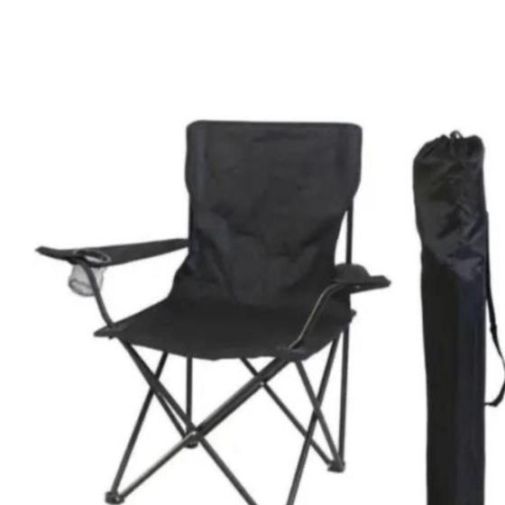 Imagem de Cadeira Dobrável Em Aço,camping,pesca Com Bolsa E Porta Copo